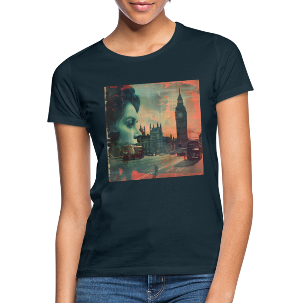 The Beat of London, T-shirt dam - marinblå