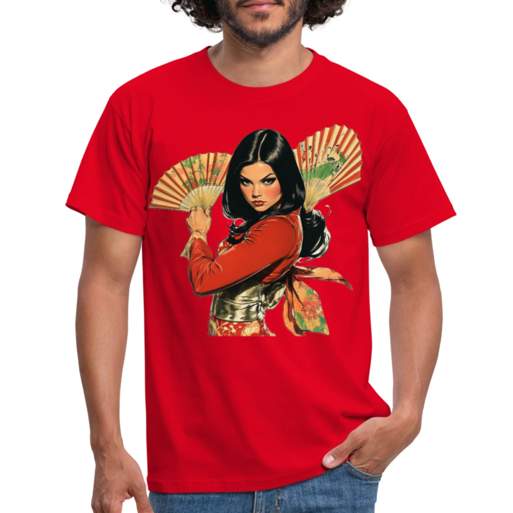 Dansen med Solfjädrar: Vindens krigare, T-shirt herr - röd