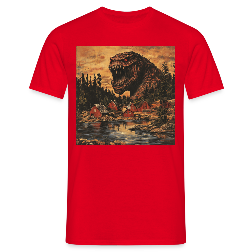När Draken Vaknade vid Siljan, T-shirt herr - röd