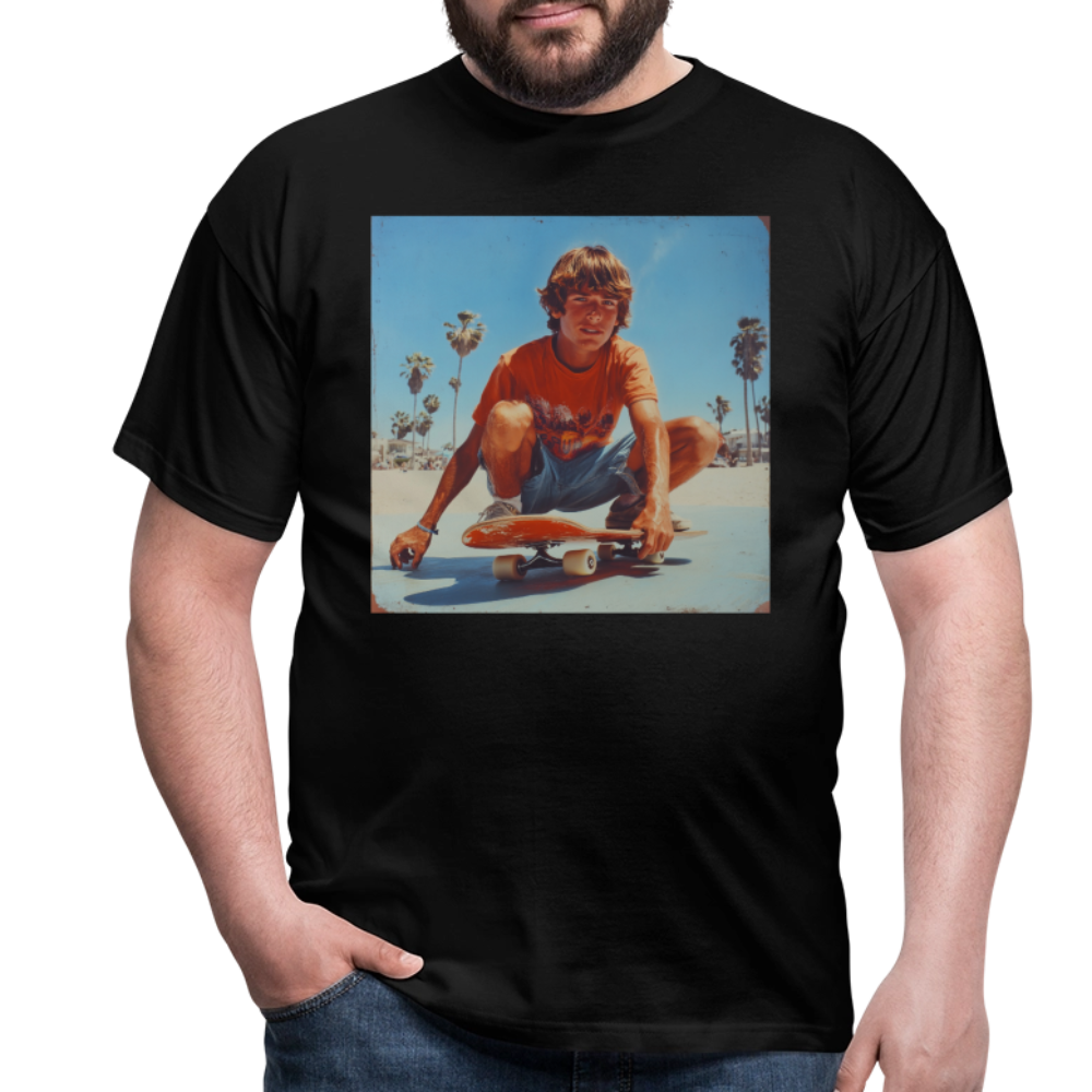 Sunset Vibes, 70s Style, T-shirt herr - svart