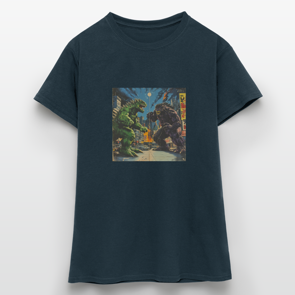 Kampen vid Solnedgången, T-shirt dam - marinblå