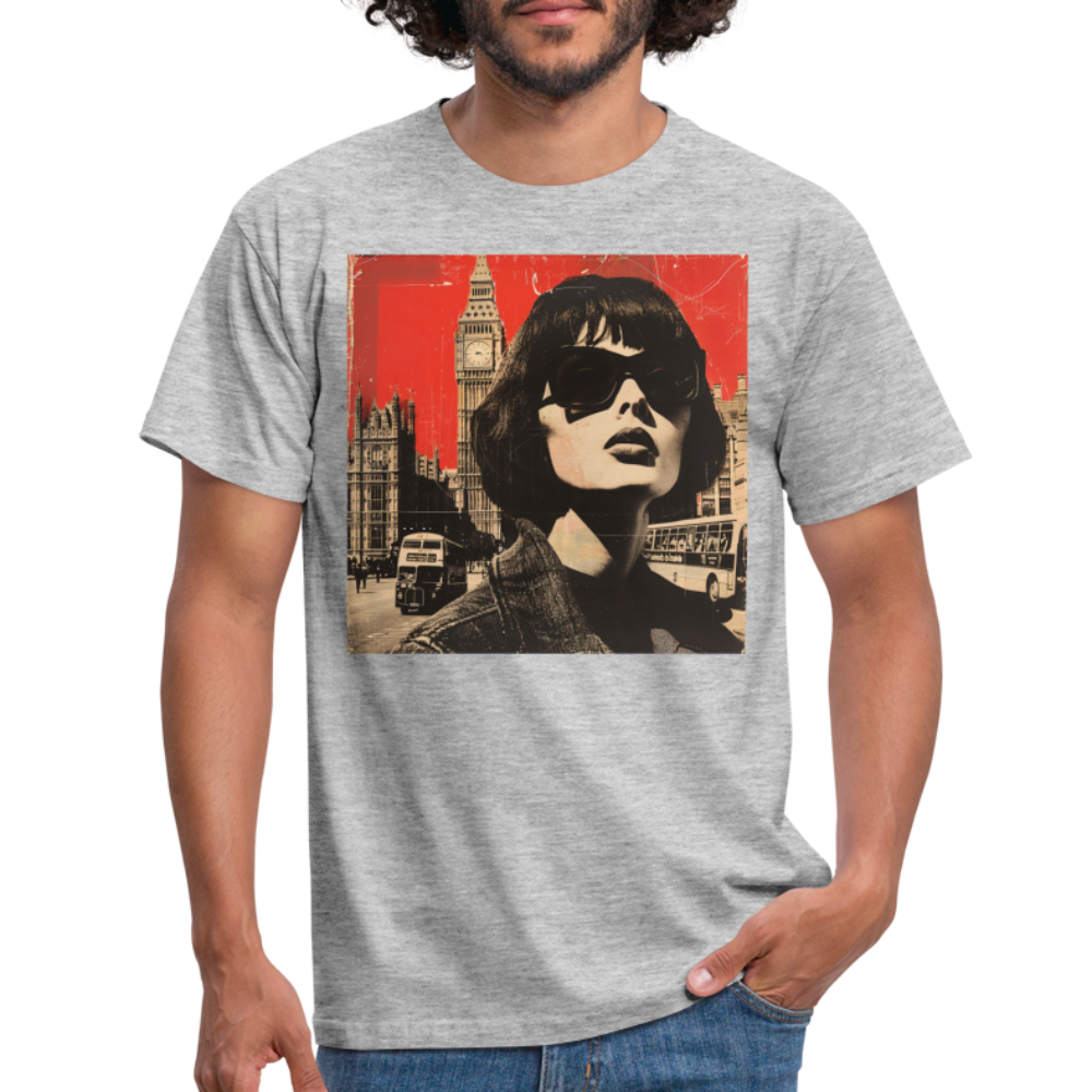 T-shirt herr - gråmelerad