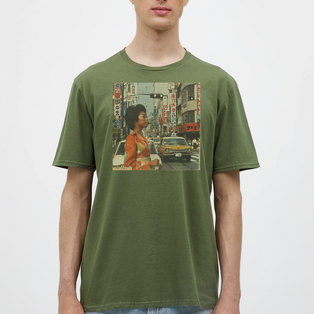 Yumi Sakamoto, T-shirt herr - Militärgrön