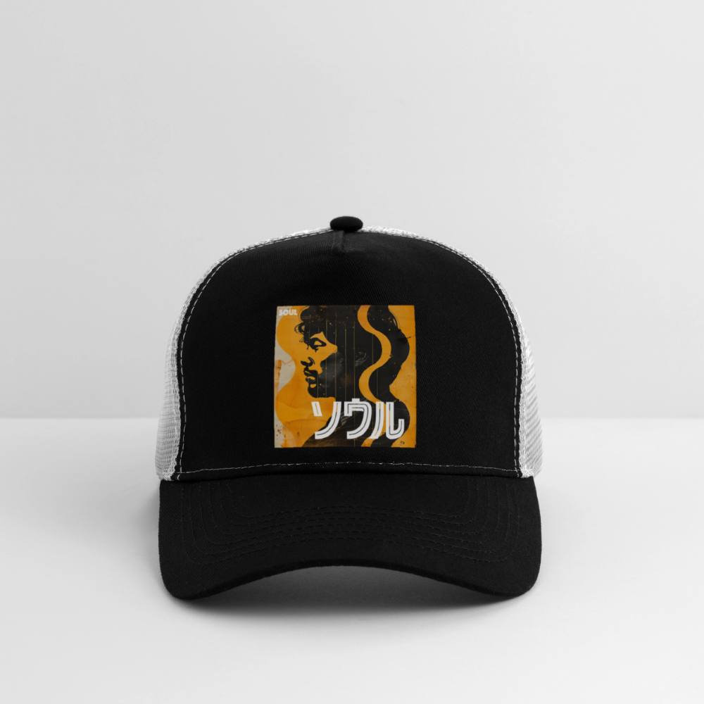 Nippon Grooves, Trucker Cap - svart/stengrå