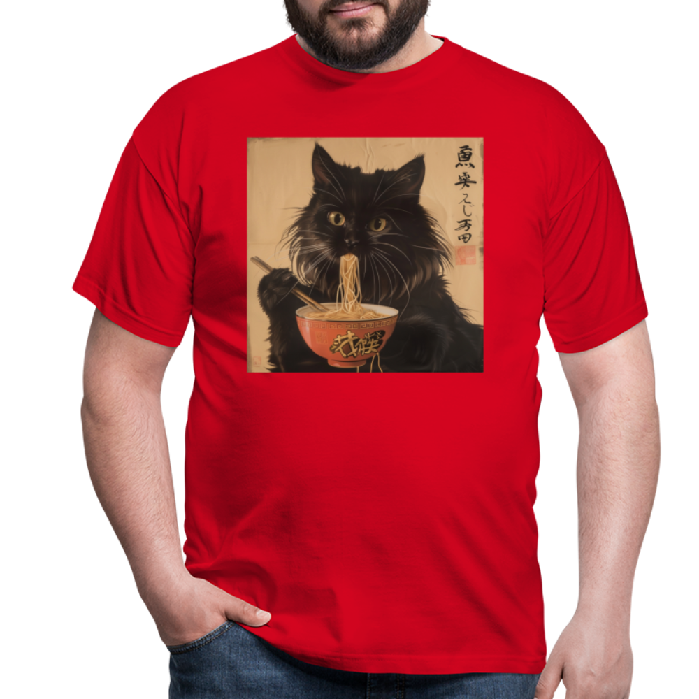 Kejsarens Katt och Ramens Hemlighet, T-shirt herr - röd