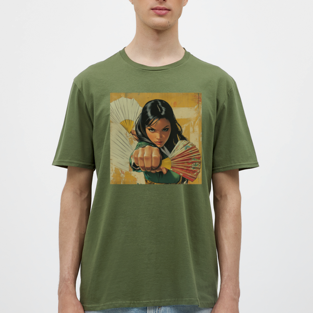 Blå Lotus, T-shirt herr - Militärgrön