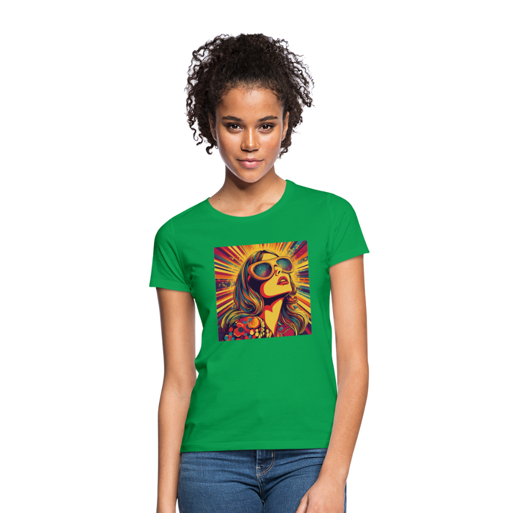 Disco Fever, T-shirt dam - kellygrön