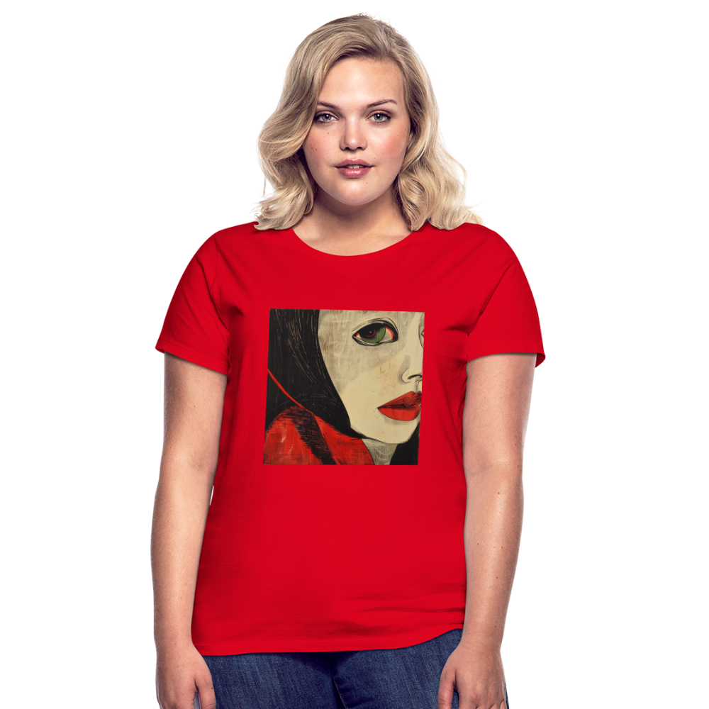 Fiskarfruns öga, T-shirt dam - röd