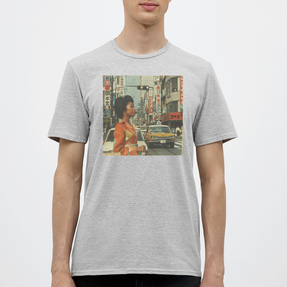 Yumi Sakamoto, T-shirt herr - gråmelerad