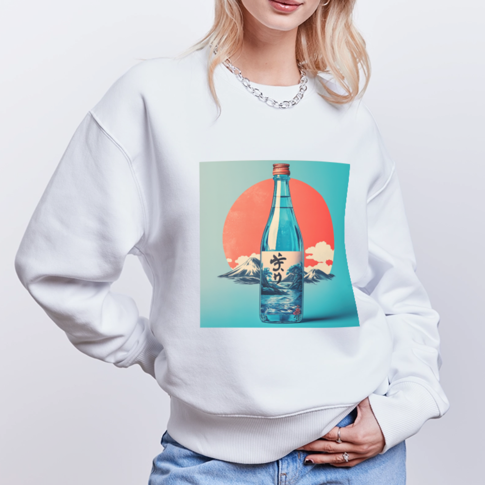 Stillhet i glas, Ekologisk oversizetröja RADDER unisex från Stanley/Stella - vit