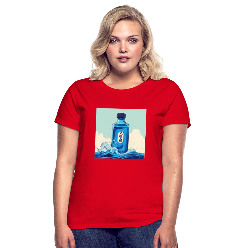 I Blått och Tystnad, T-shirt dam - röd