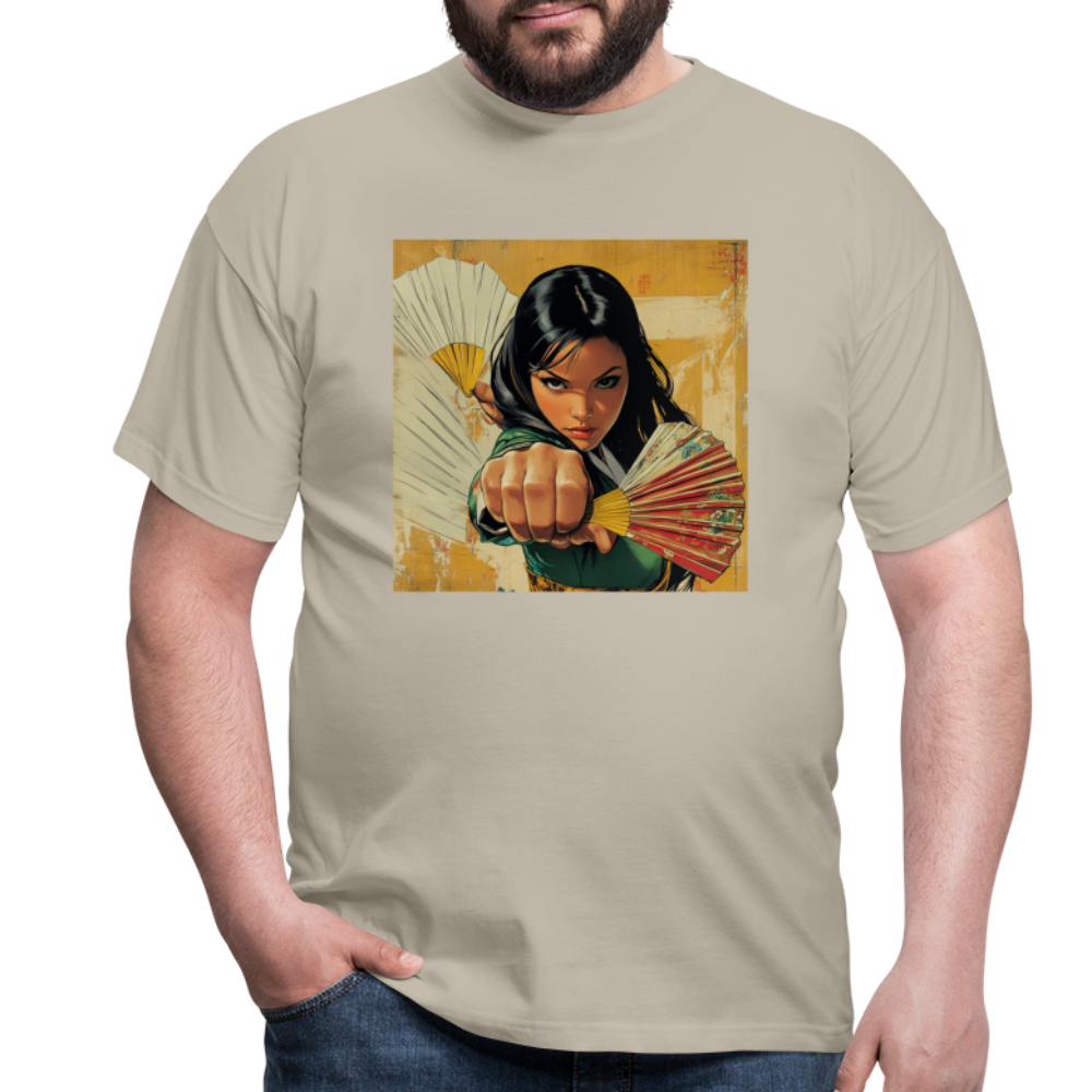 Blå Lotus, T-shirt herr - sandbeige