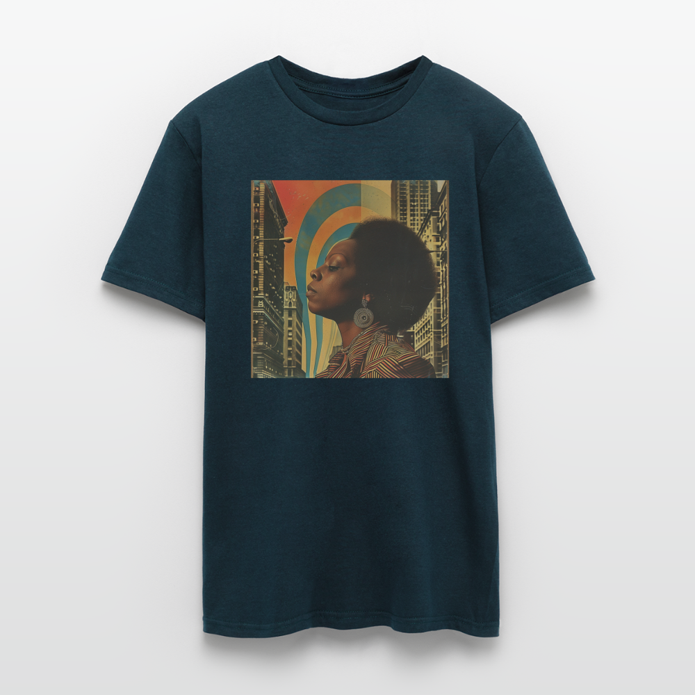 Jazz in the Moonlight, T-shirt herr - marinblå