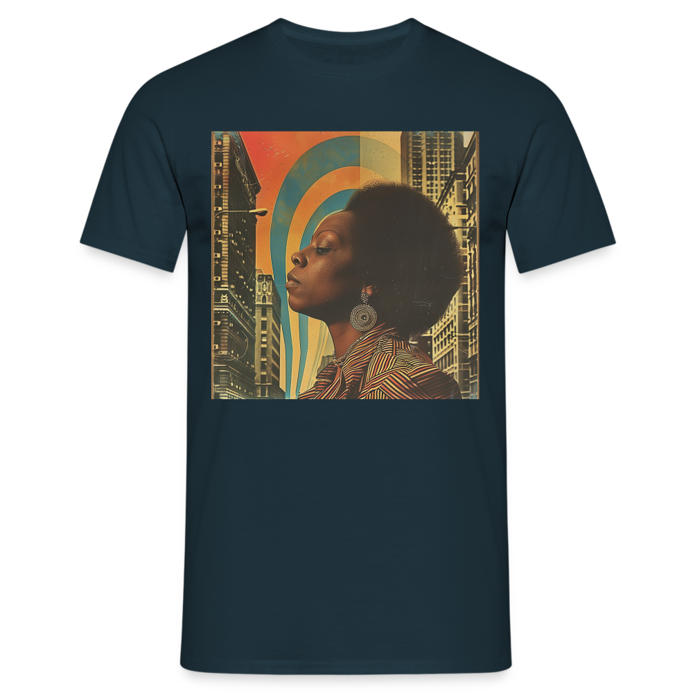 Jazz in the Moonlight, T-shirt herr - marinblå