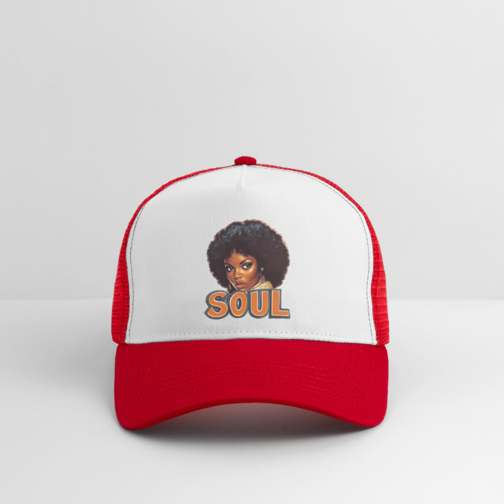 Soulful Vibes, Trucker Cap - vit/röd
