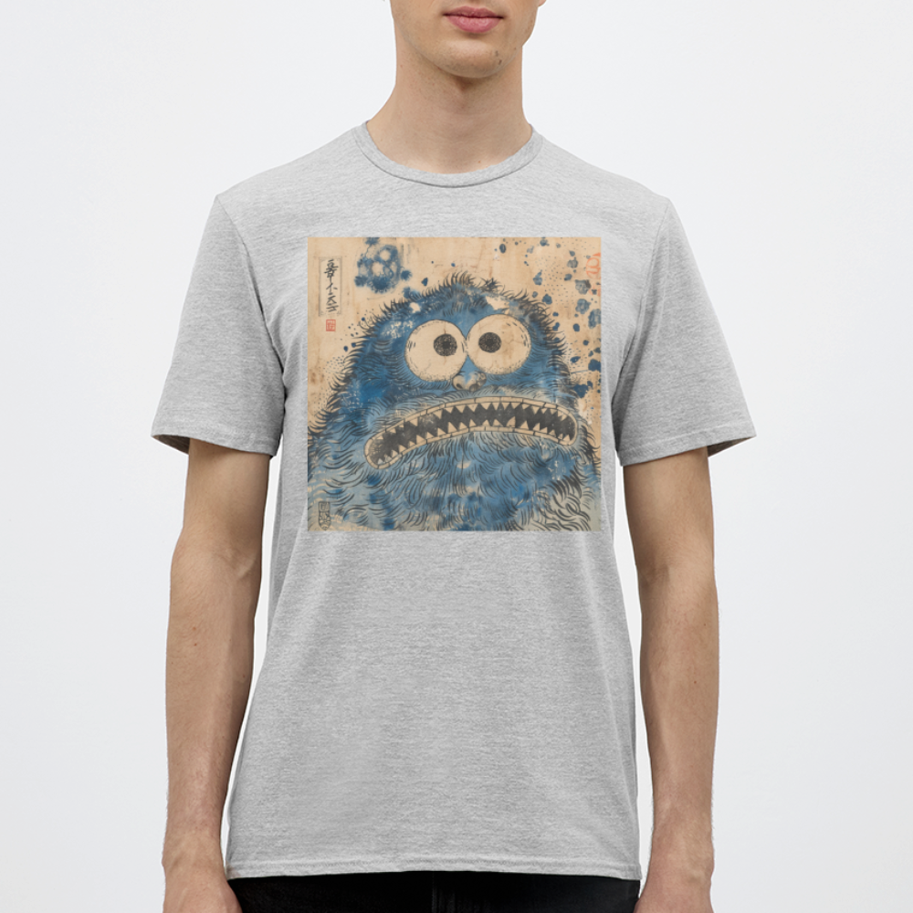 Uramiko ramlar i floden, T-shirt herr - gråmelerad