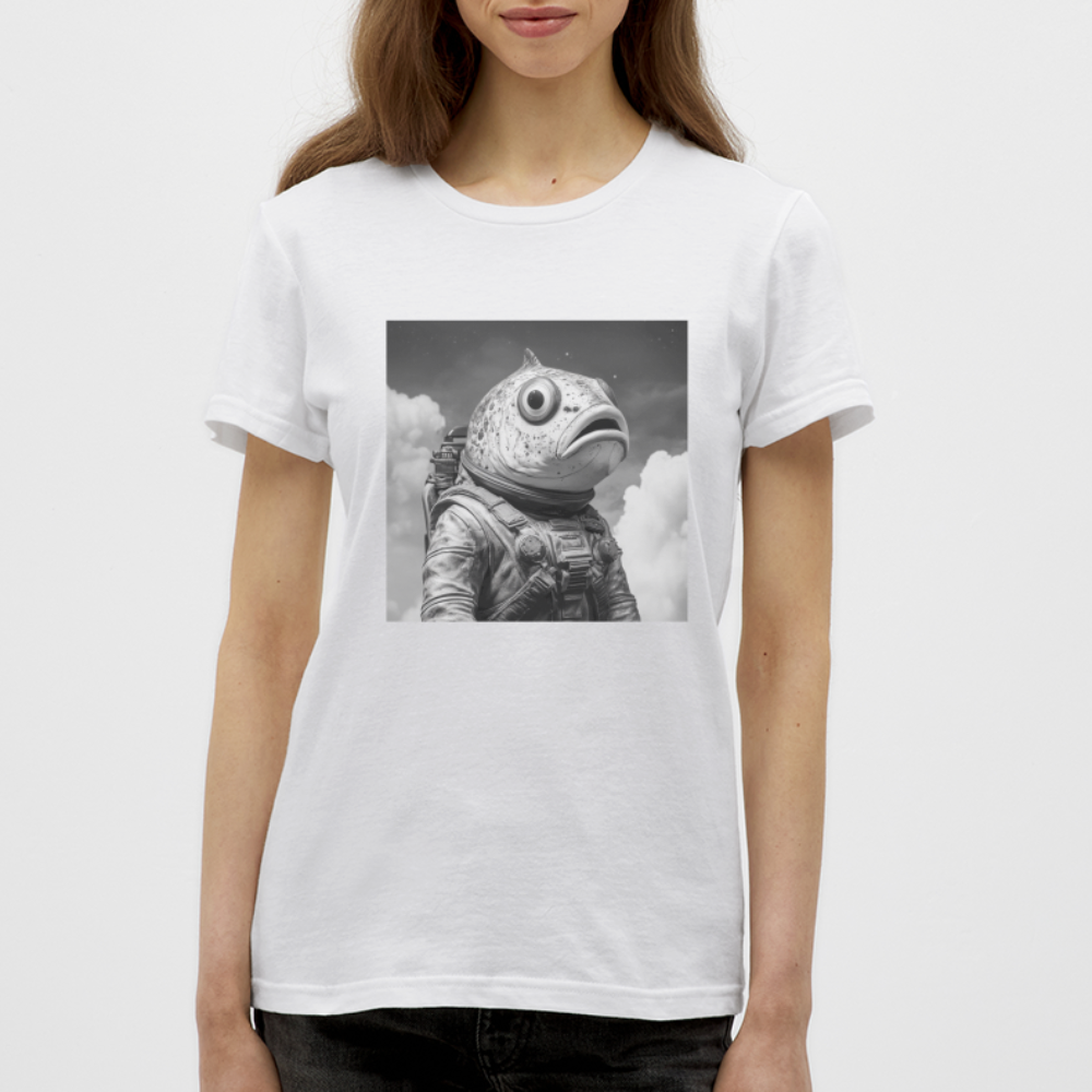 En ensam simtur i universum, T-shirt dam - vit