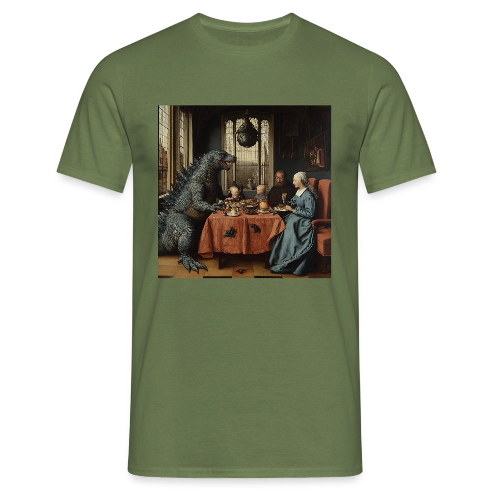 Familjens Fest med Gäst,T-shirt herr - Militärgrön