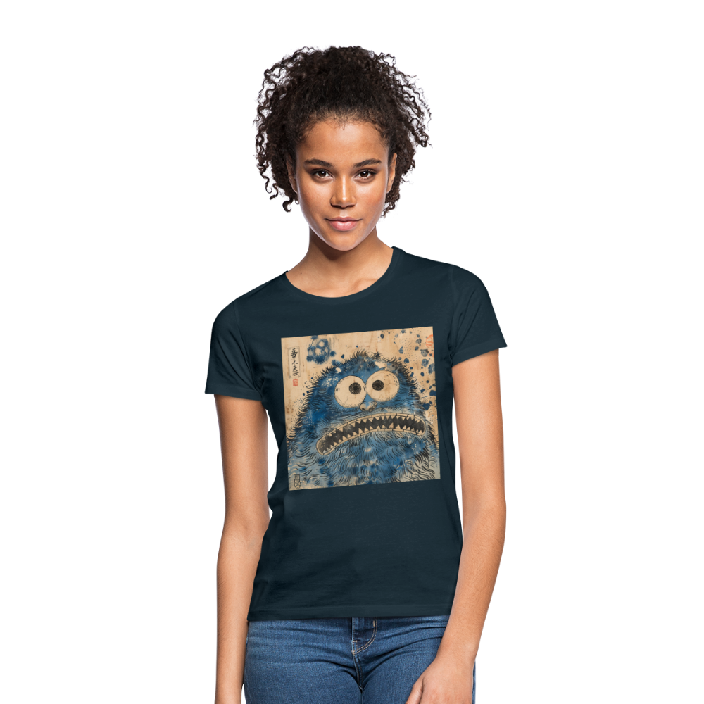 Uramiko ramlar i vattnet, T-shirt dam - marinblå