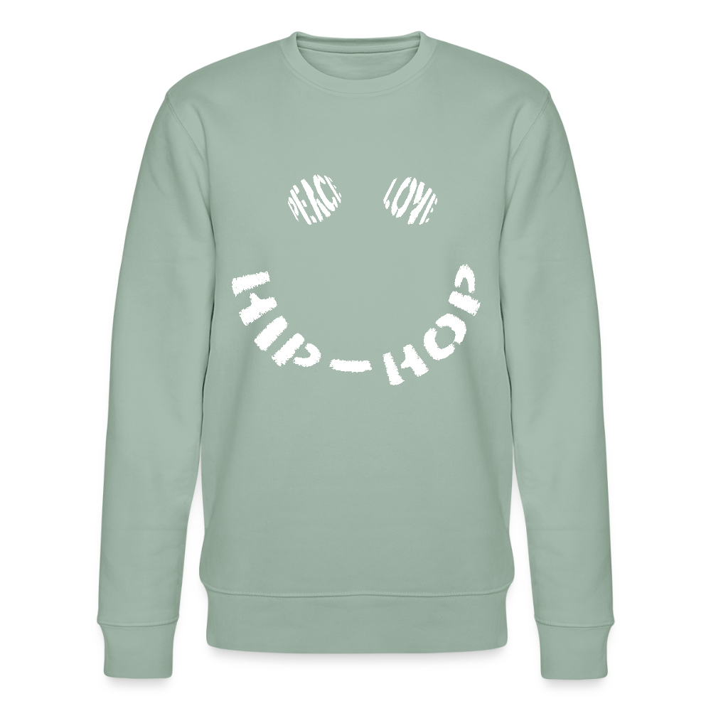 Peace, Love & Hip-Hop, Ekologisk sweatshirt CHANGER unisex från Stanley/Stella - ljus grågrön