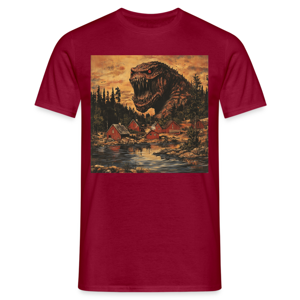 När Draken Vaknade vid Siljan, T-shirt herr - tegelröd