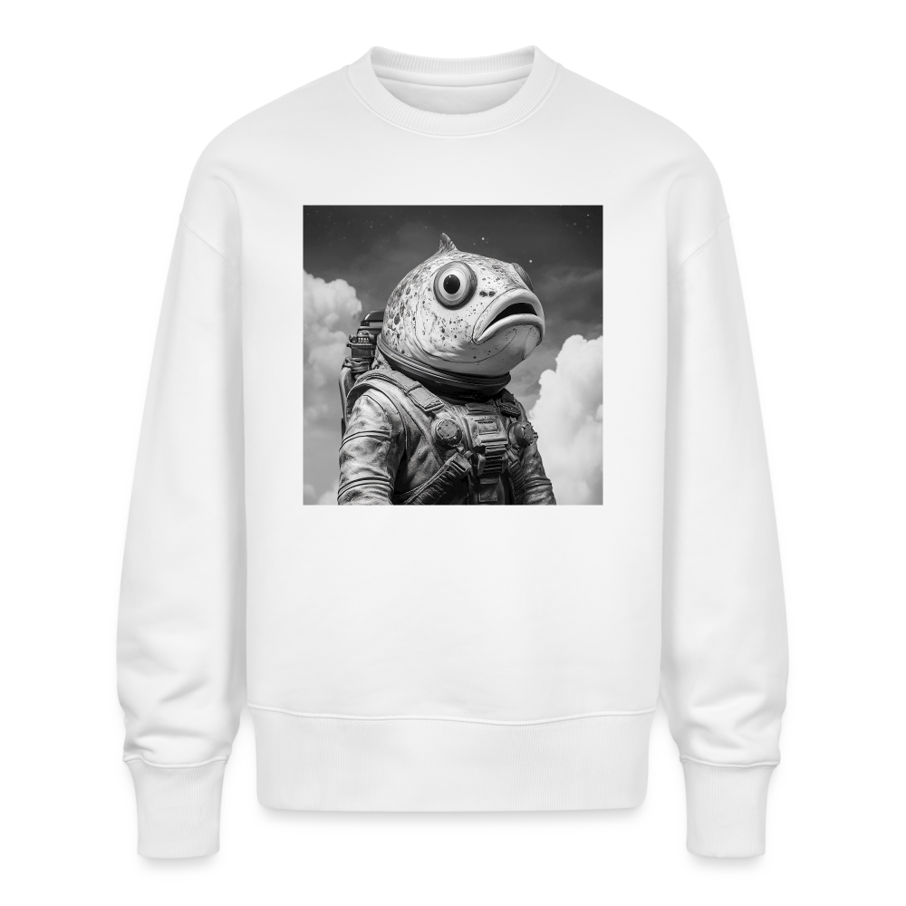 En ensam simtur i universum, Ekologisk oversizetröja RADDER unisex från Stanley/Stella - vit