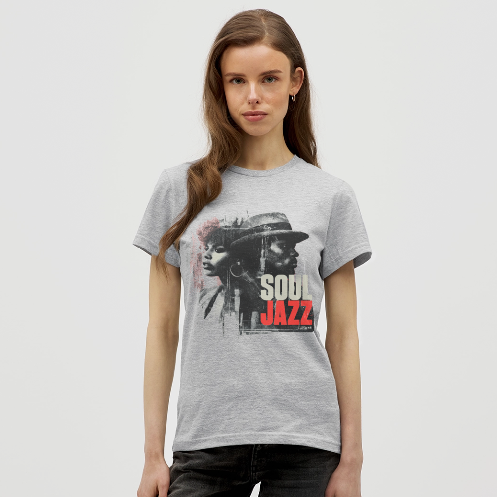 Soul Jazz Experience, T-shirt dam - gråmelerad