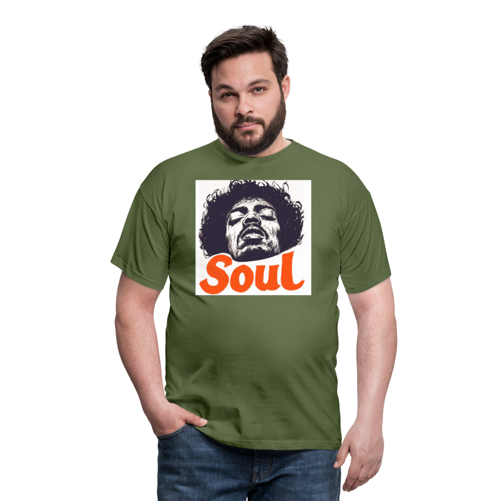 Kärlek, frihet och rättvisa, T-shirt herr - Militärgrön