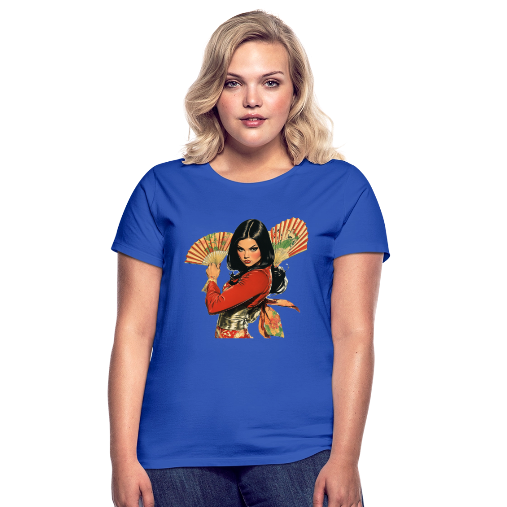 Dansen med Solfjädrar: Vindens krigare, T-shirt dam - royalblå