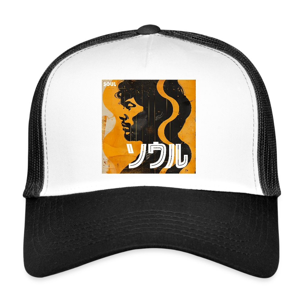 Nippon Grooves, Trucker Cap - vit/svart