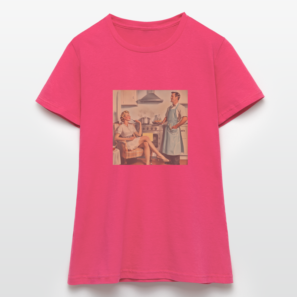 Äta bör man - annars dör man, T-shirt dam - azalea