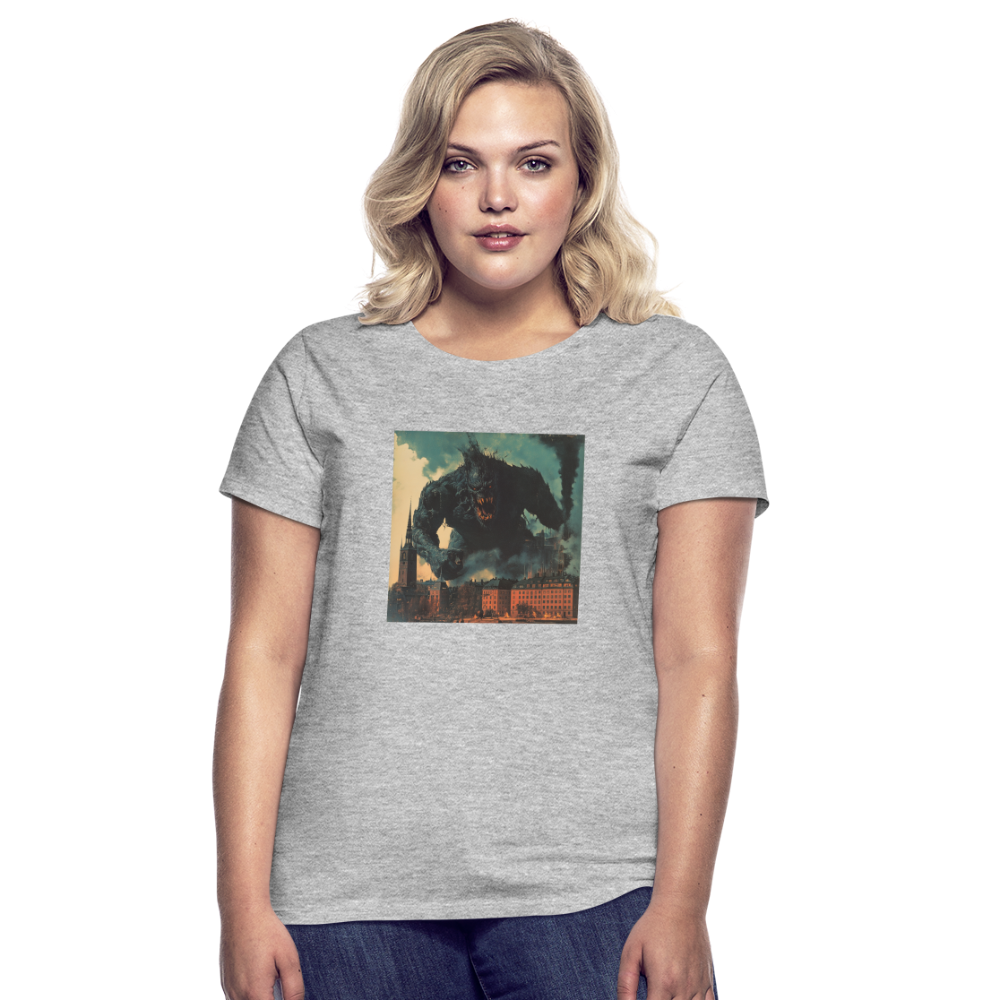 Helvetesstorm över Staden, T-shirt dam - gråmelerad