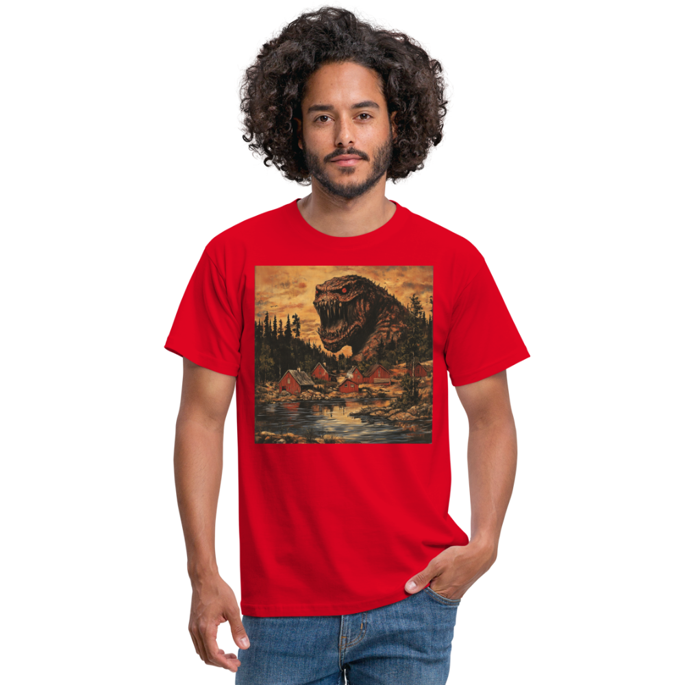 När Draken Vaknade vid Siljan, T-shirt herr - röd