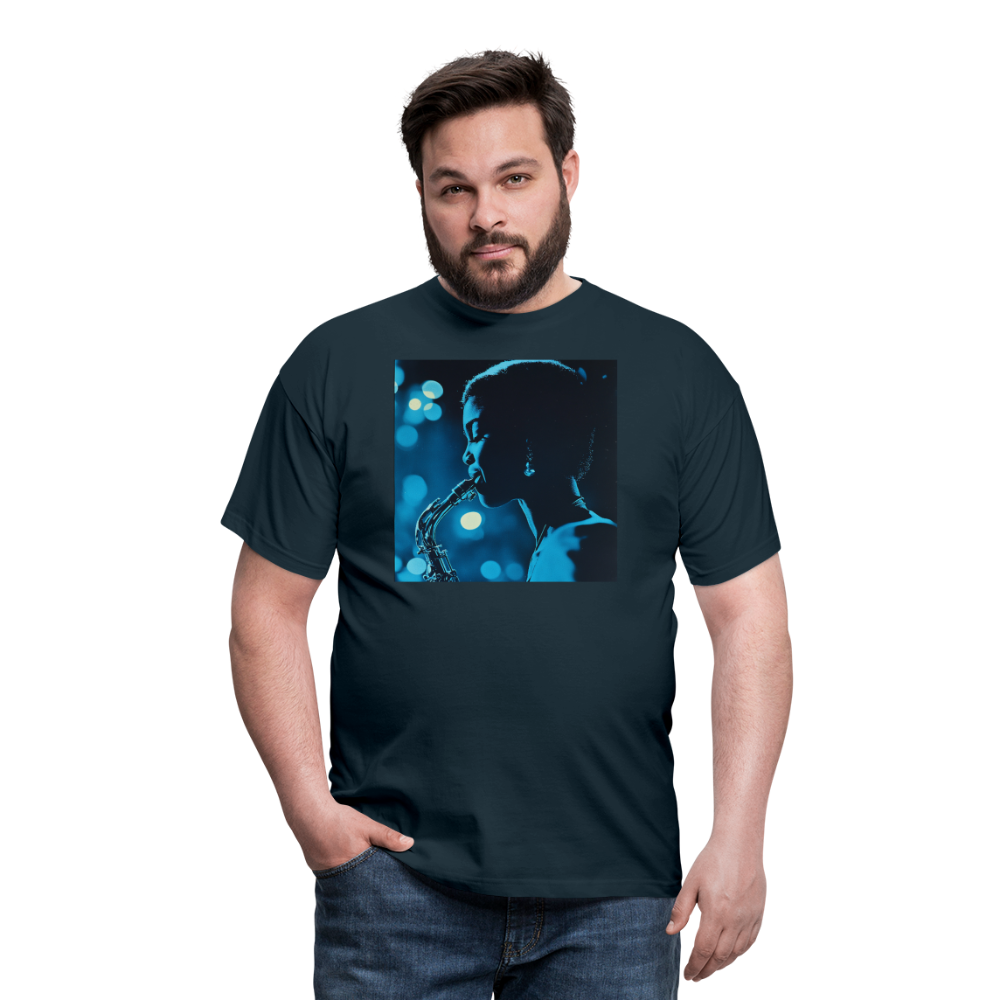 Blå toner i skymningen, T-shirt herr - marinblå