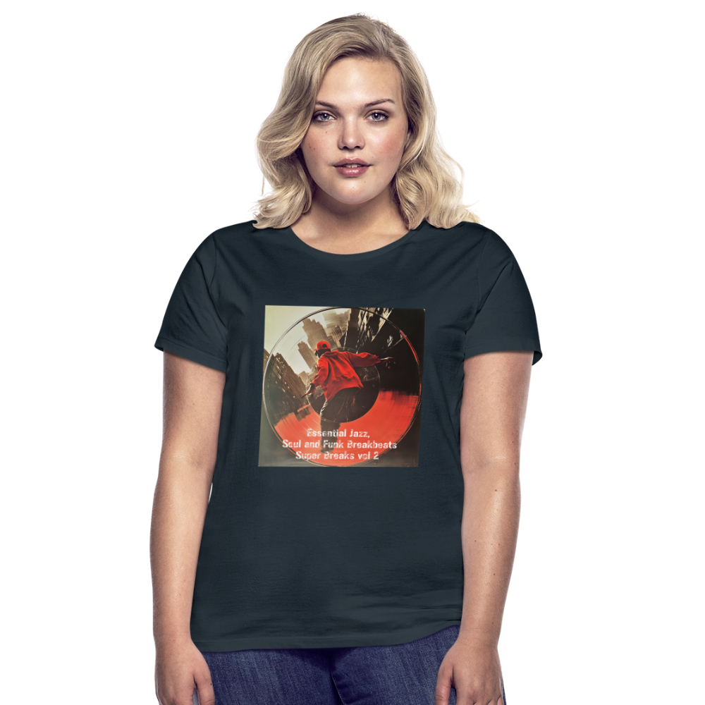 Super Breaks vol 2, T-shirt dam - marinblå