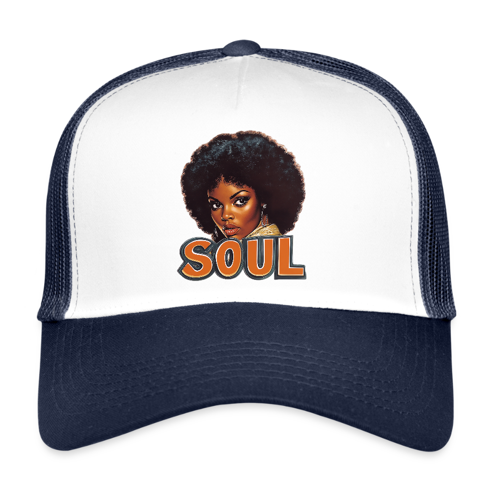 Soulful Vibes, Trucker Cap - vit/marinblå