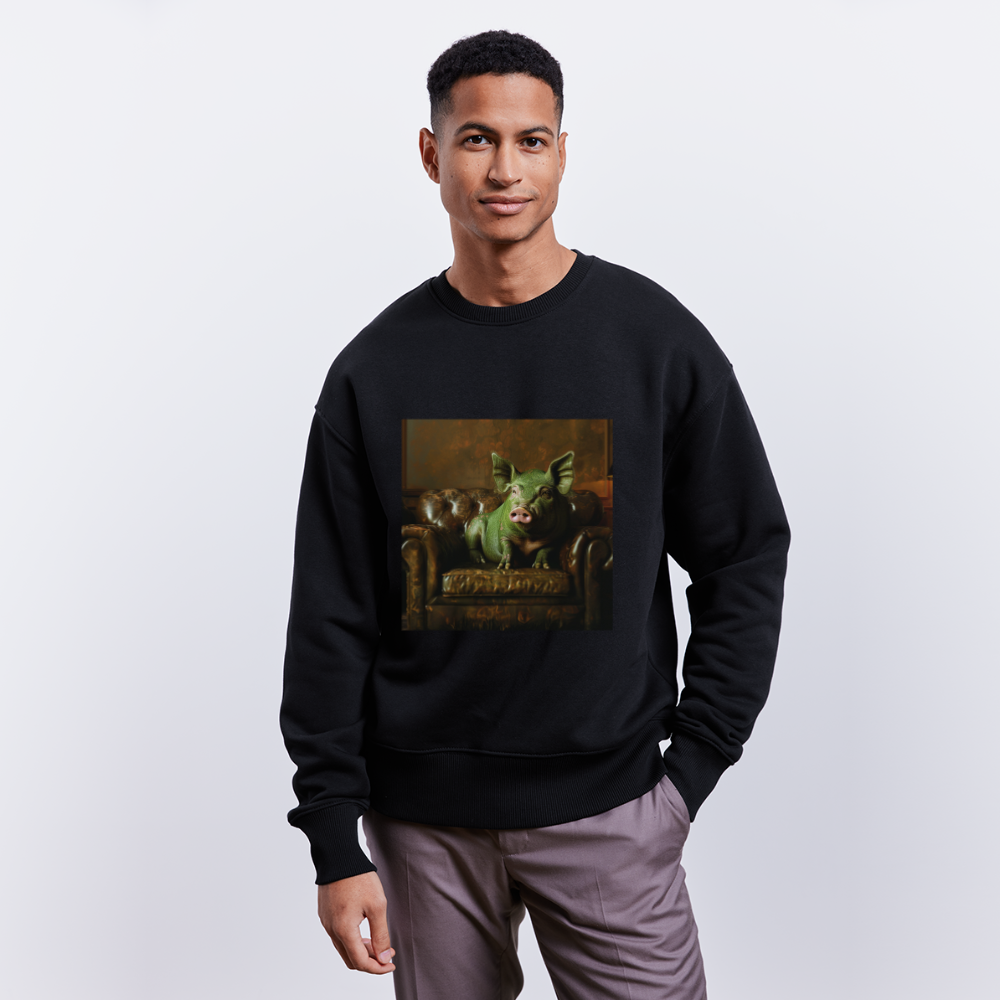 Grön Elegans, Ekologisk oversizetröja RADDER unisex från Stanley/Stella - svart