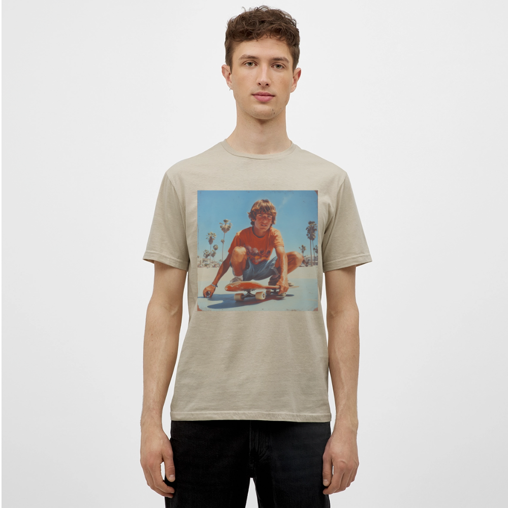 Sunset Vibes, 70s Style, T-shirt herr - sandbeige