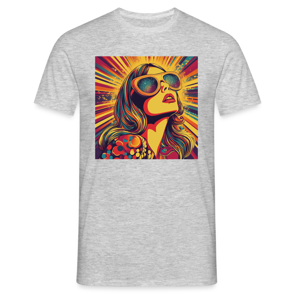 Disco Fever, T-shirt herr - gråmelerad