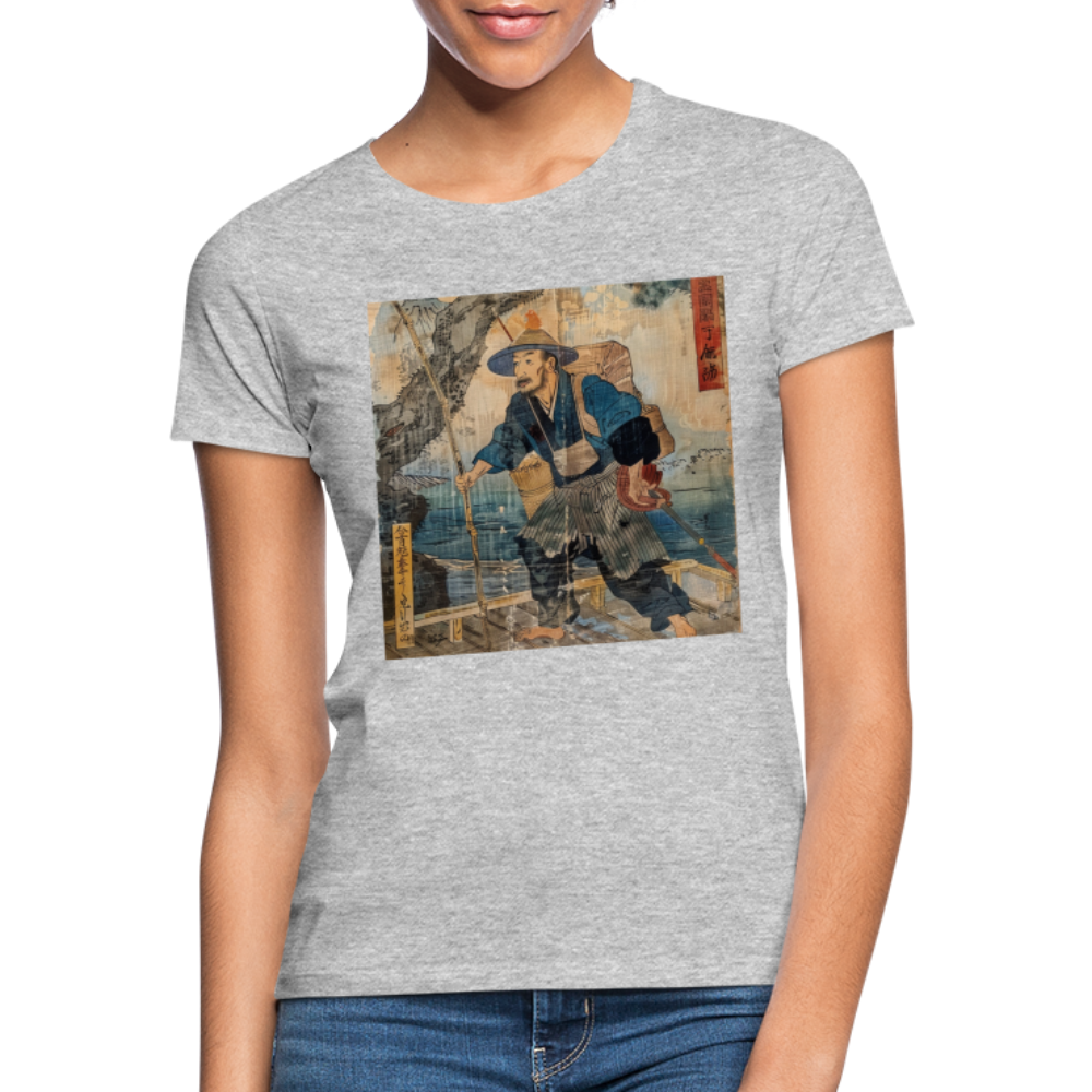 Fiskaren som bytte karriär, T-shirt dam - gråmelerad