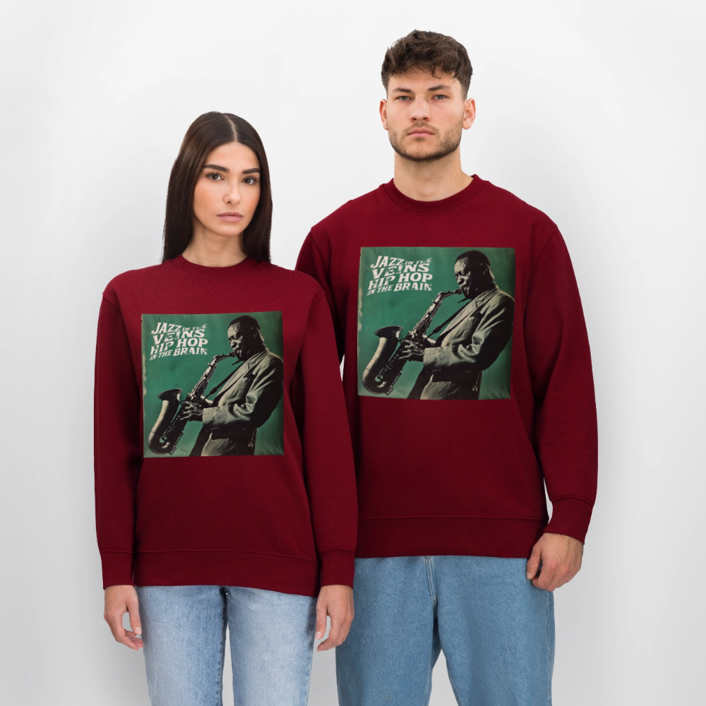Groove in the Mind, Ekologisk sweatshirt CHANGER unisex från Stanley/Stella - vinröd