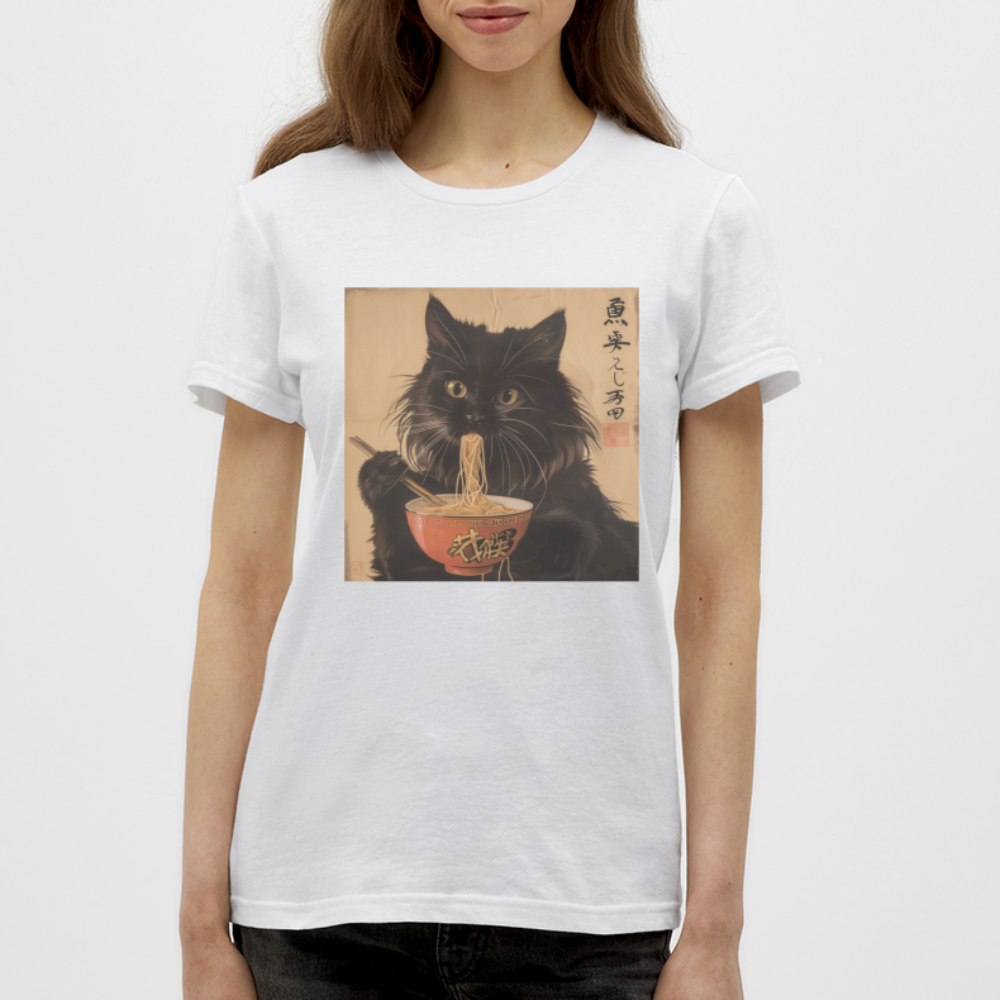 Kejsarens Katt och Ramens Hemlighet, T-shirt dam - vit
