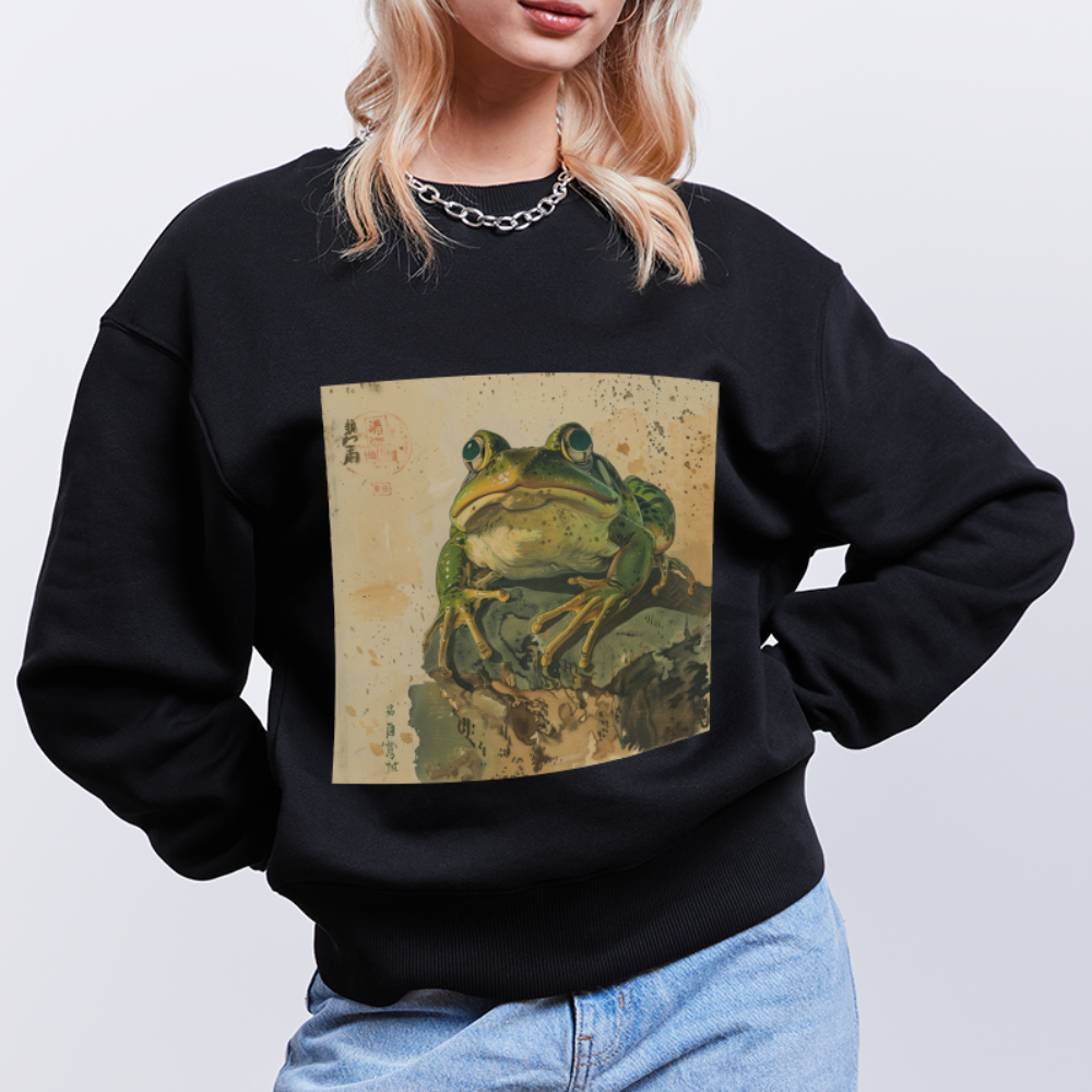 Grodan i Skymningen, Ekologisk oversizetröja RADDER unisex från Stanley/Stella - svart