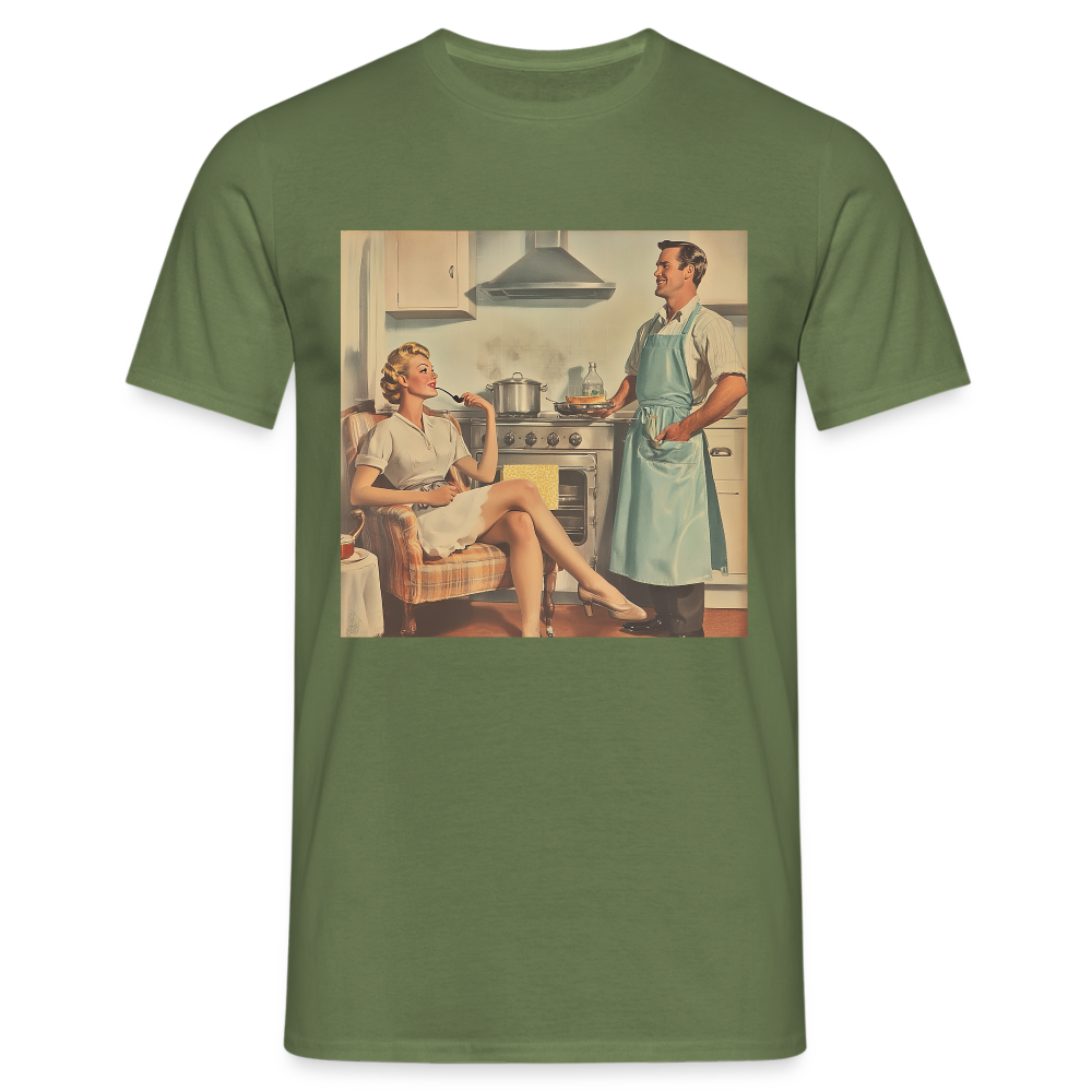 Äta bör man - annars dör man, T-shirt herr - Militärgrön