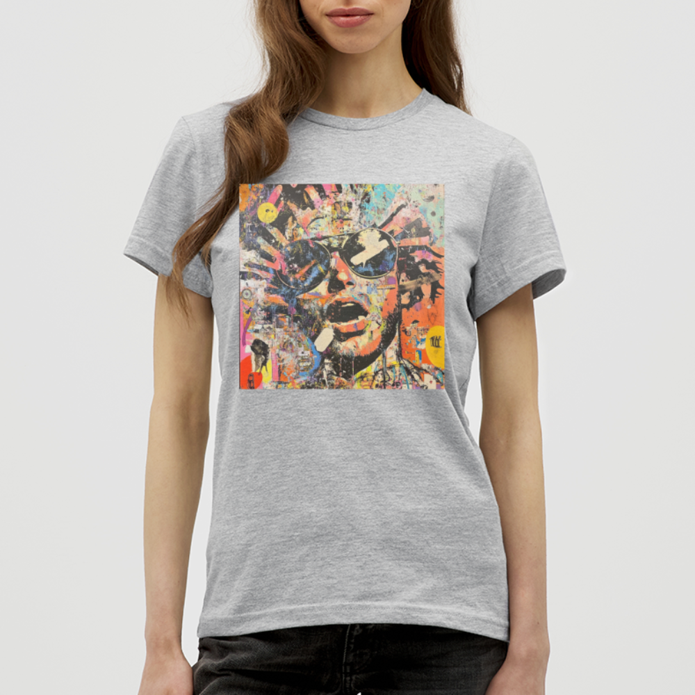 Cosmic Soul Groove, T-shirt dam - gråmelerad