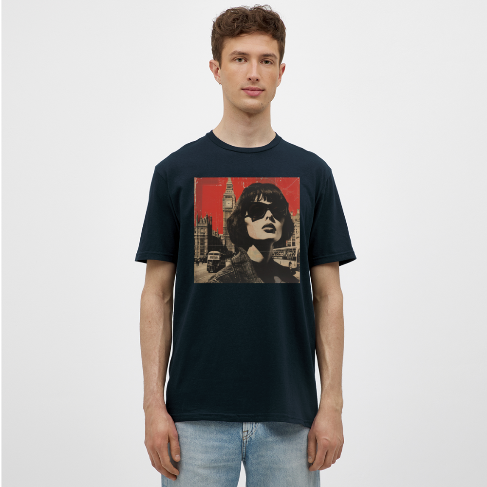 T-shirt herr - marinblå