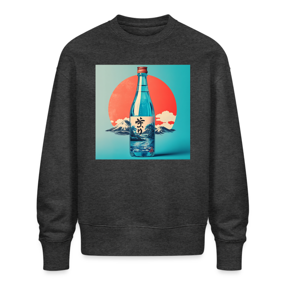 Stillhet i glas, Ekologisk oversizetröja RADDER unisex från Stanley/Stella - mörkgråmelerad