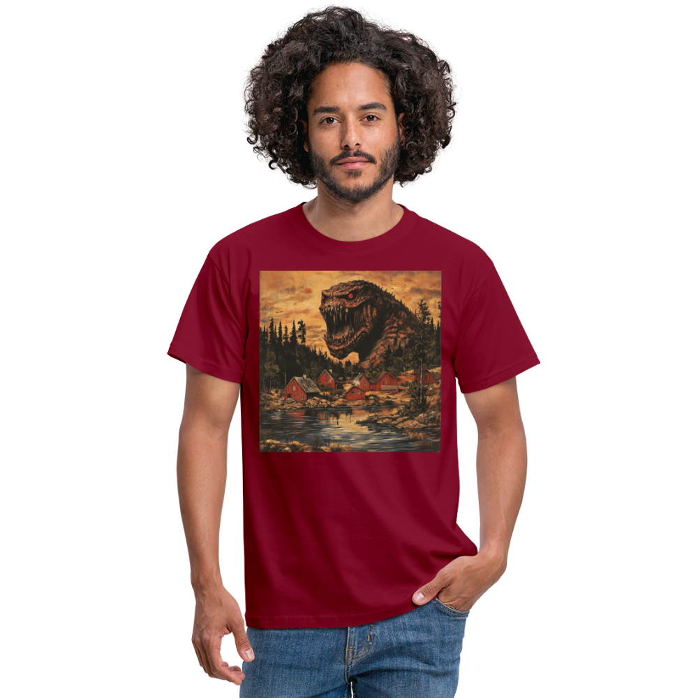När Draken Vaknade vid Siljan, T-shirt herr - tegelröd