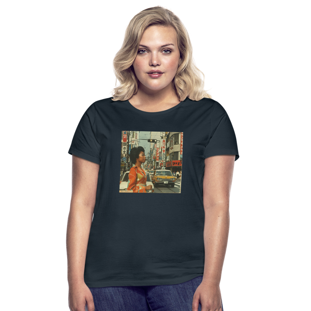 Yumi Sakamoto, T-shirt dam - marinblå