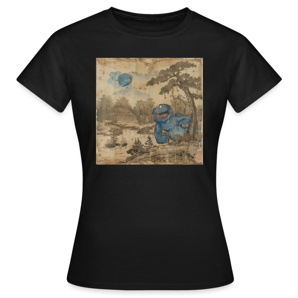 Uramiko vid floden, T-shirt dam - svart